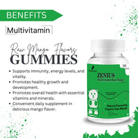 Zenius Raw Mango Multivitamin Gummies for immunity & Health - Zenius India