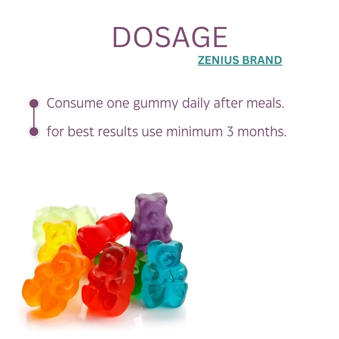 Assortment of colorful rose-flavored rosemary gummies from Zenius India store for sleep and cognitive health benefits.