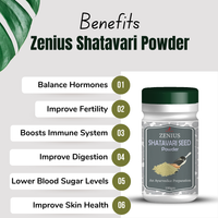 Zenius Shatavari seed Powder for strengthen the immune system - 100g - Zenius India