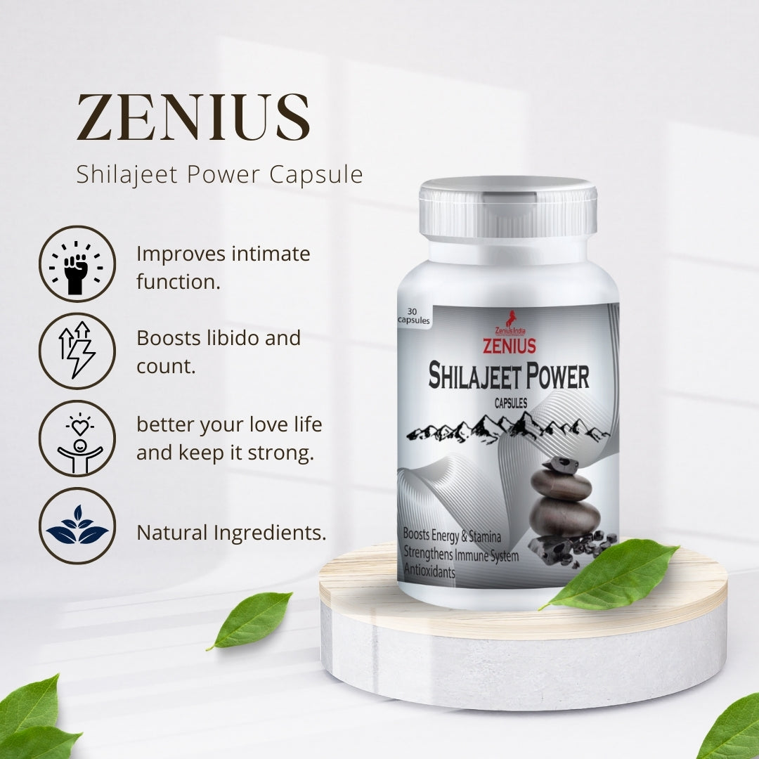 Zenius Shilajeet Power Capsule for Strength Stamina Endurance for Men - Pack of 30 Capsules - Zenius India