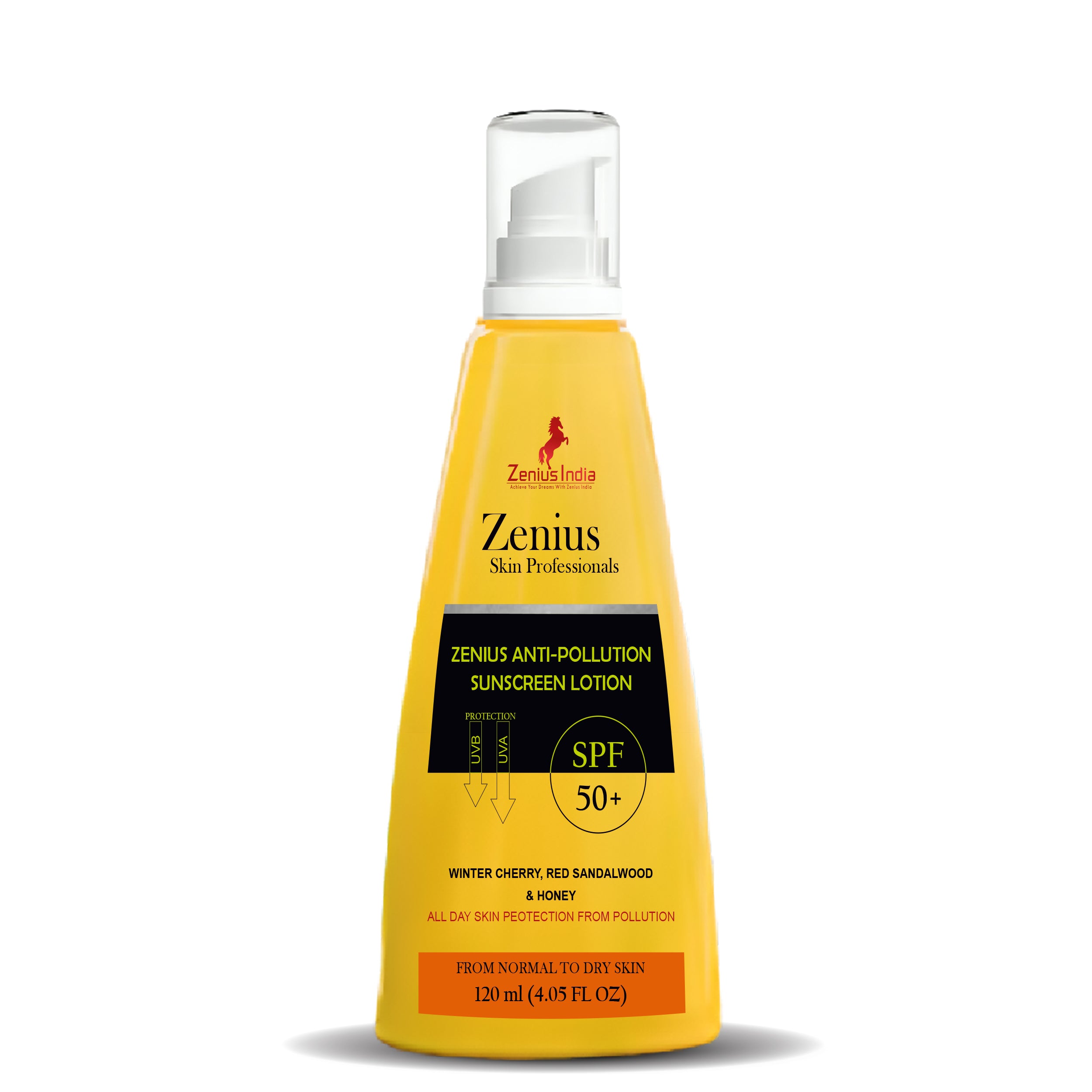 Zenius Anti-Pollution Sunscreen Lotion SPF50 – 120 ML - Zenius India