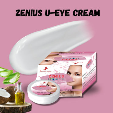 Zenius U-Eye Cream For Dark Circles, Wrinkles, Puffy Eyes-50G Cream - Zenius India