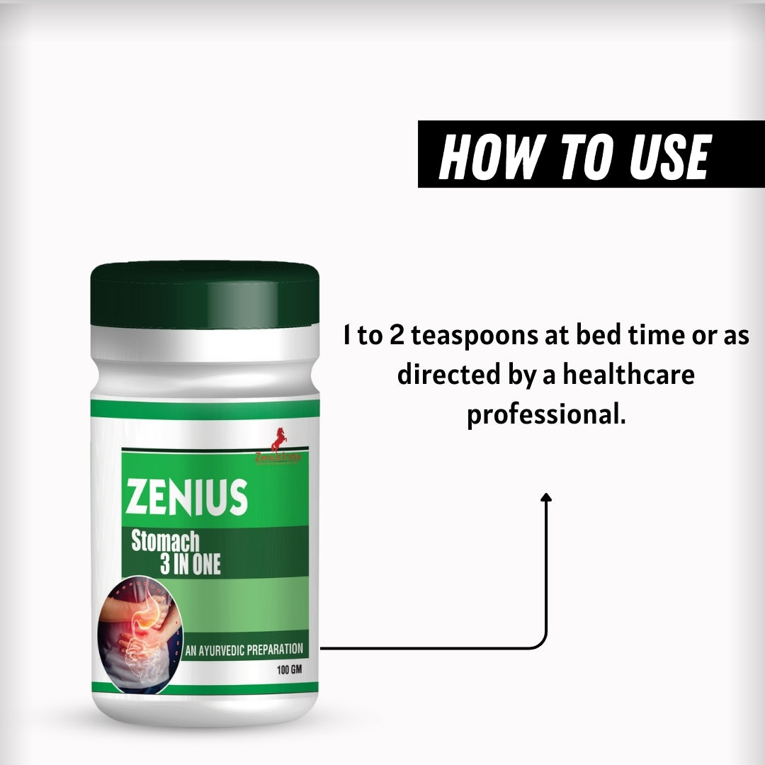 Zenius Stomach 3in Powder Excellent for constipation and cough & Improves Digestion - 100gm - Zenius India