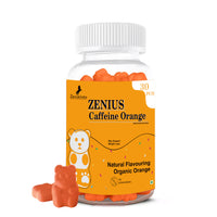 Zenius Orange Caffeine Gummies Energize Natural Energy Kick for Brain, Immunity & Power - Zenius India