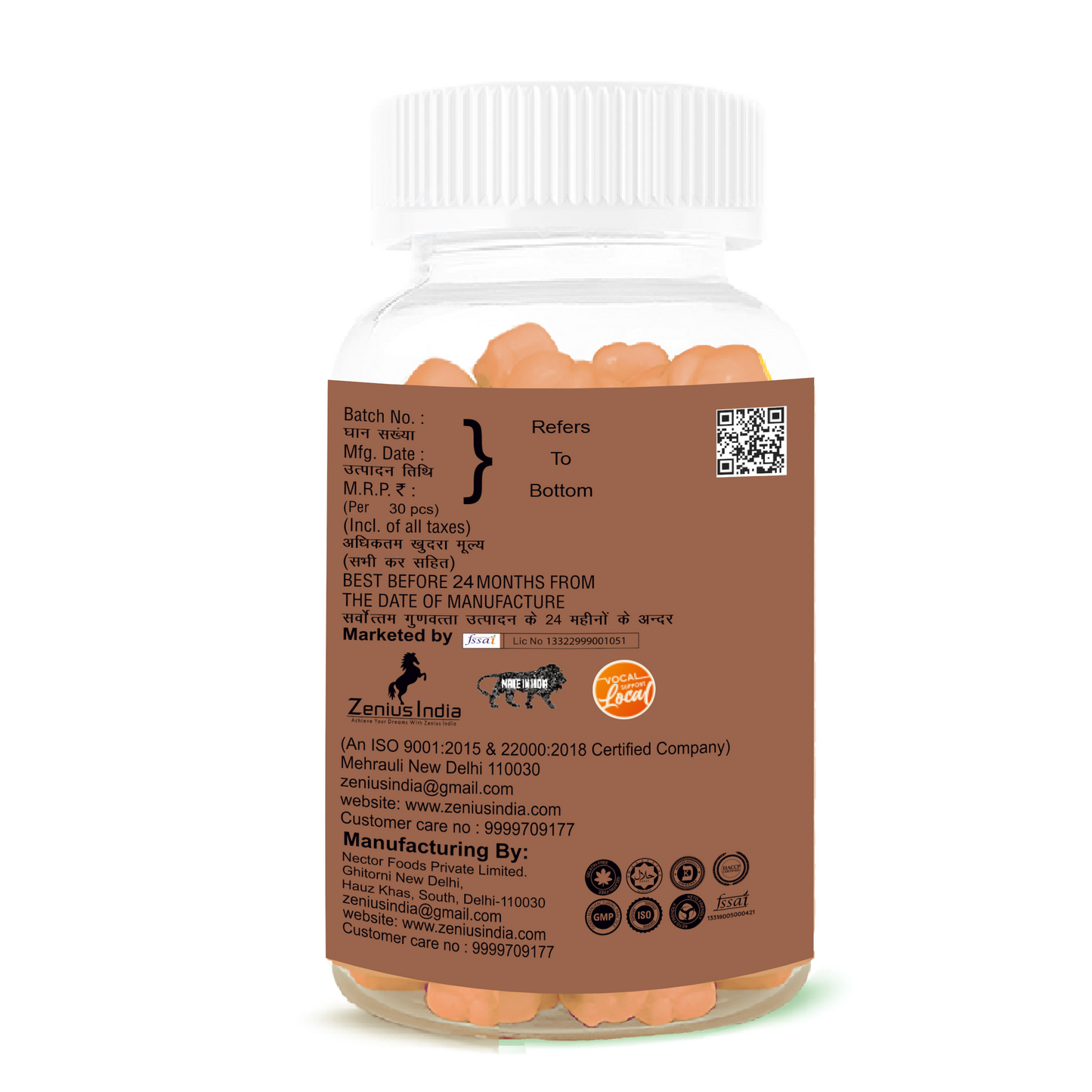 Ayurvedic gummy supplements from Zenius India: Tangy Glycolic Acid Tamarind Gummies for revitalizing and nourishing skin