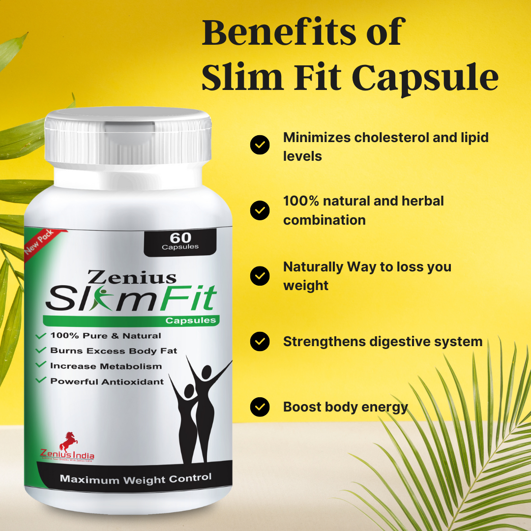 Zenius Slim Fit Capsule for Weight Loss Medicine Ayurvedic Fat Burner Zenius Slim Fit Capsule is an ayurvedic medicine for weight loss that doesn’t require any introduction in the market. The medicine is already an established name forGeneral WellnessZenius IndiaWeight Loss Medicine Ayurvedic Fat Burner (60 Capsules)