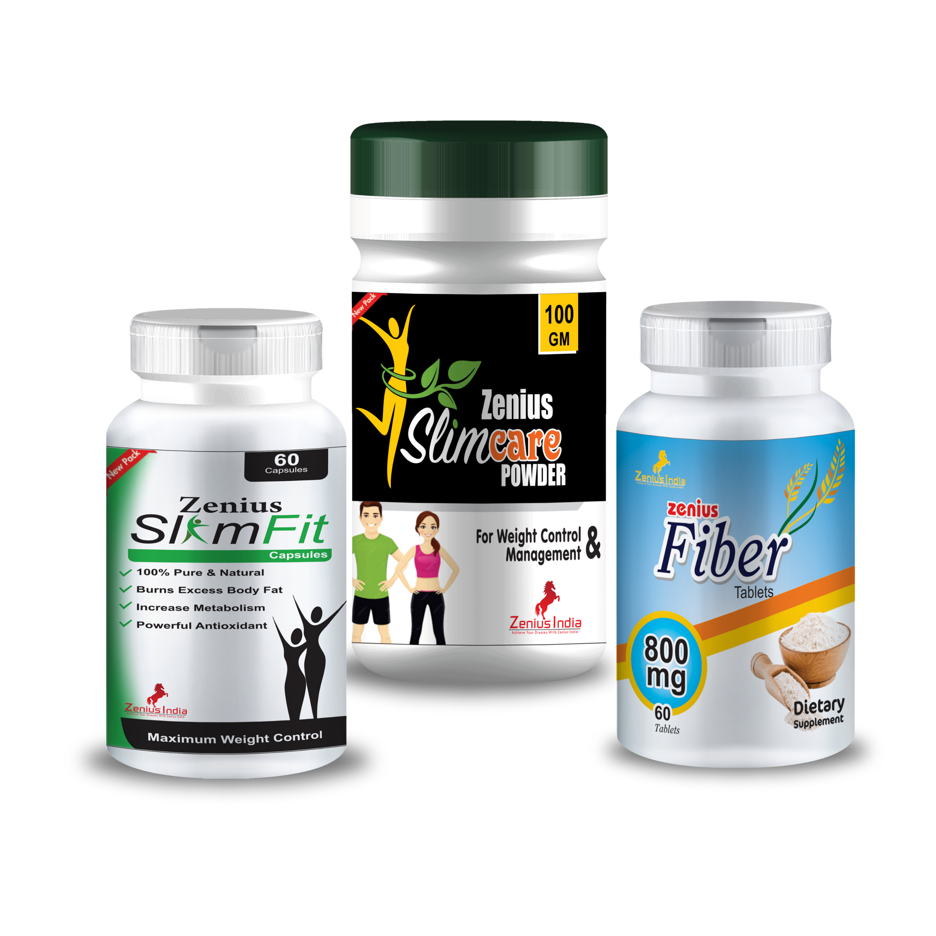 Zenius Slim Fit Kit for for Weight Loss Supplement & Ayurvedic Fat Burner - Zenius India