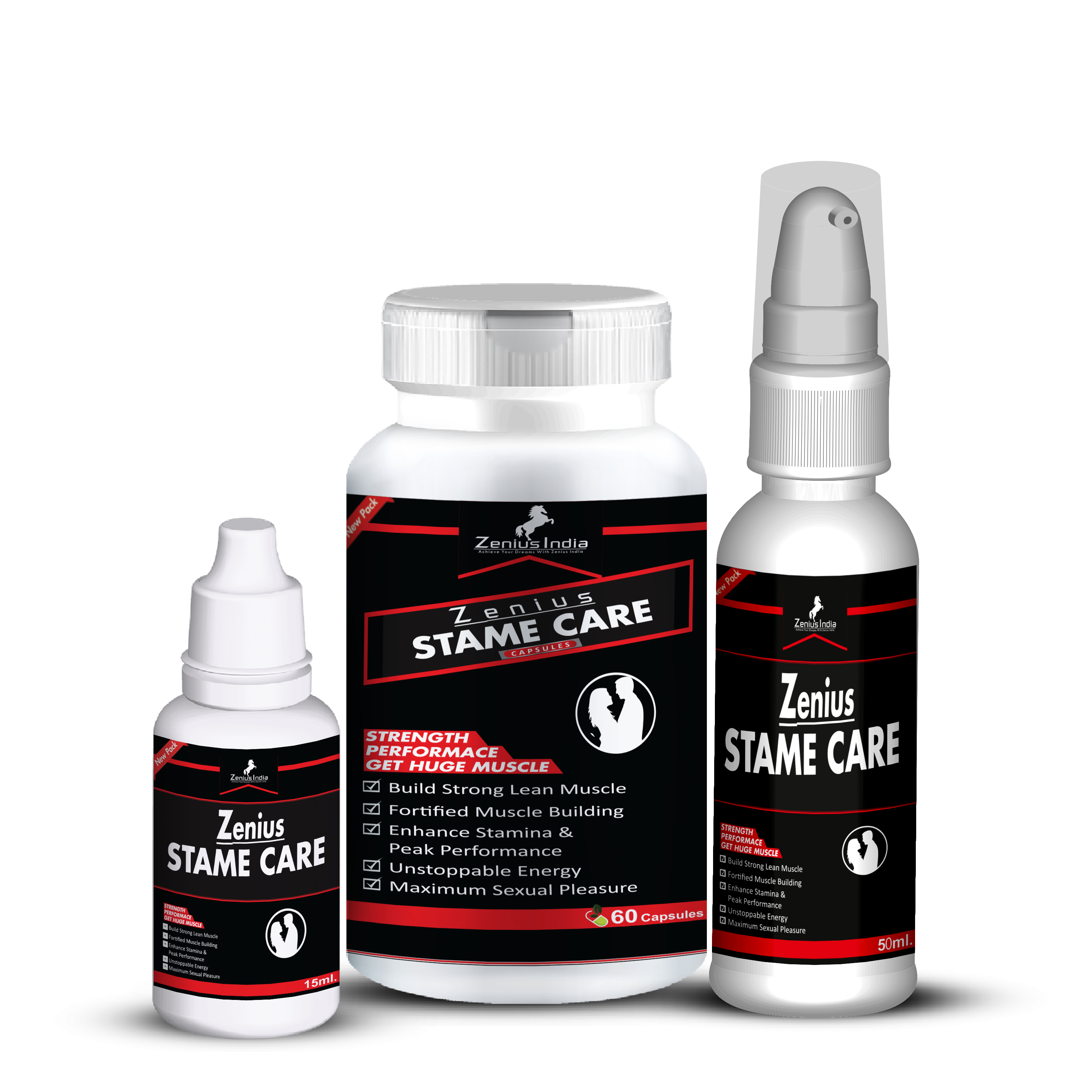 Zenius Stame Care Kit for Proper Men Sexual Solution Kit | Sensual CapZenius Stame Care Kit (60 Capsules + 30 ml Oil + 15 ml Oil) is used to help manage the testosterone levels in the body and improve sensual function in men. It may alSexual WellnessZenius IndiaProper Men Sexual Solution Kit