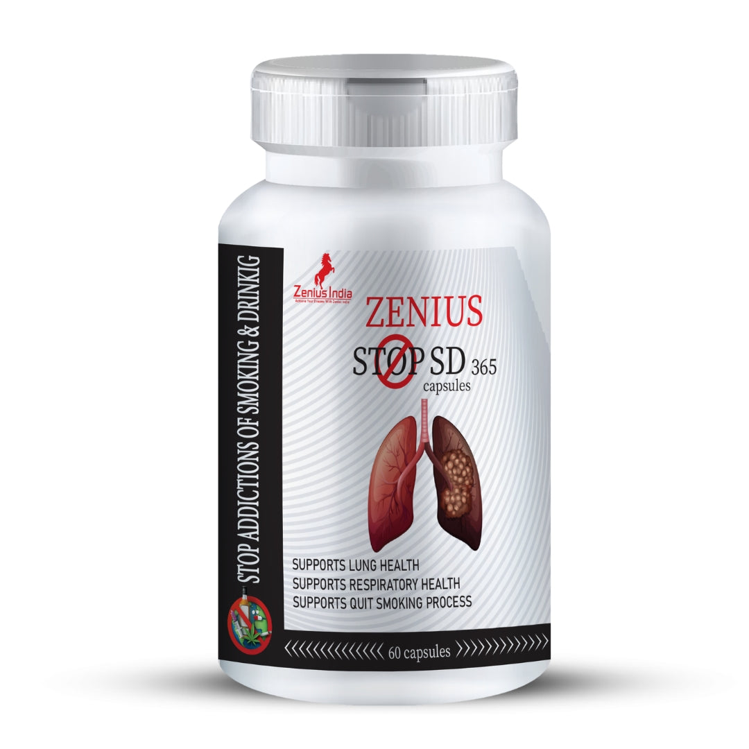 Zenius Stop SD 365 Capsule for alcohol addiction & Alcohol reduction medicine - 60 Capsules - Zenius India