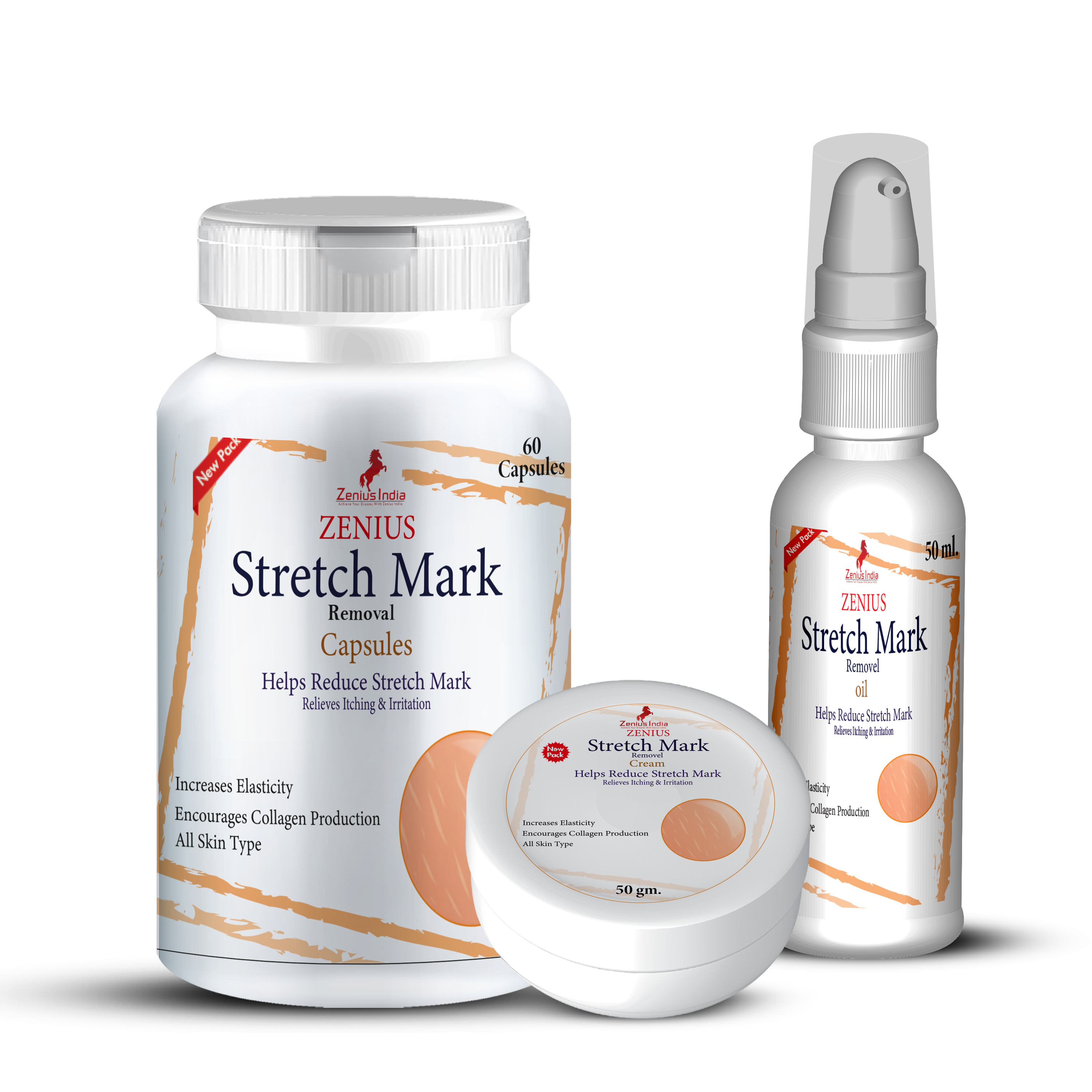 Zenius Stretch mark Combo for Body Stretch Marks Removal Medicine for Men & Women - Zenius India