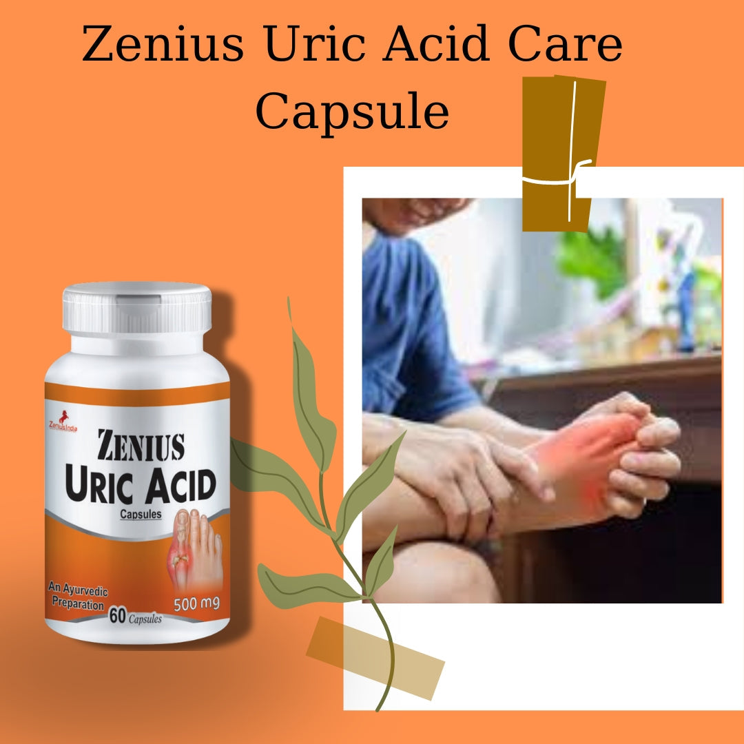 Zenius Uric Acid Care Capsule beneficial in uric acid level - 60 Capsules - Zenius India