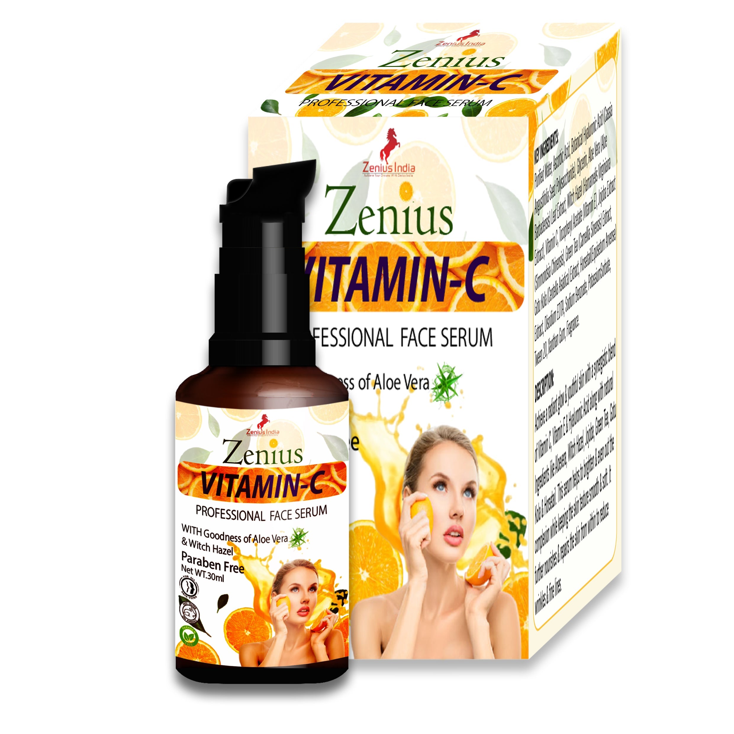 Zenius Vitamin-C Professional Face Serum for All Skin Type-30ML Serum - Zenius India