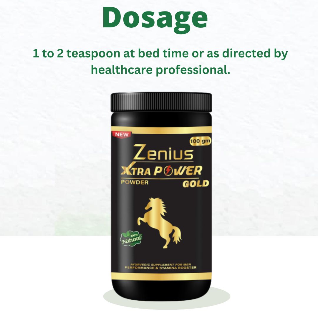 Zenius Xtra Power Gold Powder for Men Sensual Health Supplements-100G Powder - Zenius India