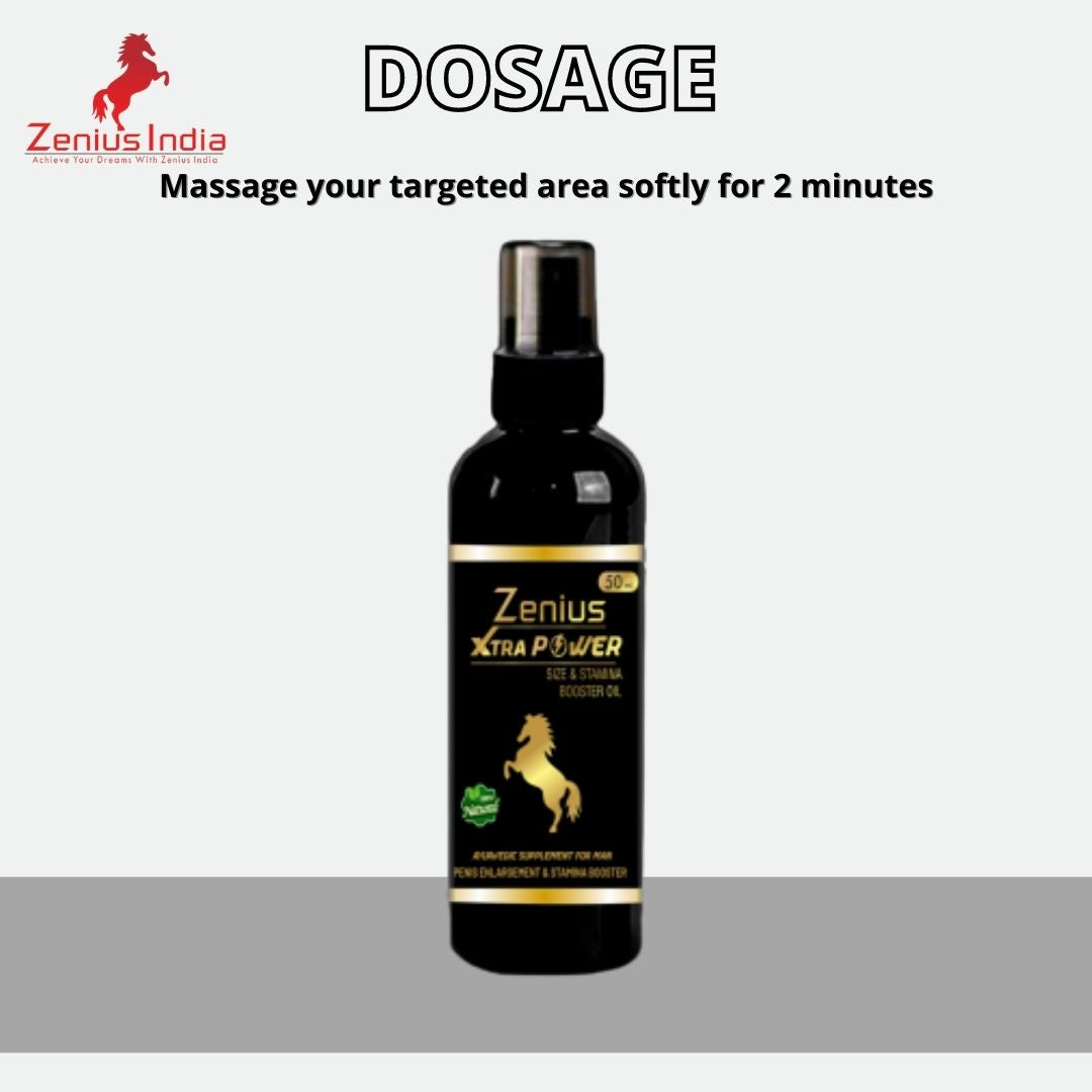 Zenius Xtra Power Oil Sensual Oil for Men Long Time | Penis Enlargement Ayurvedic Oil (50ML Oil) - Zenius India