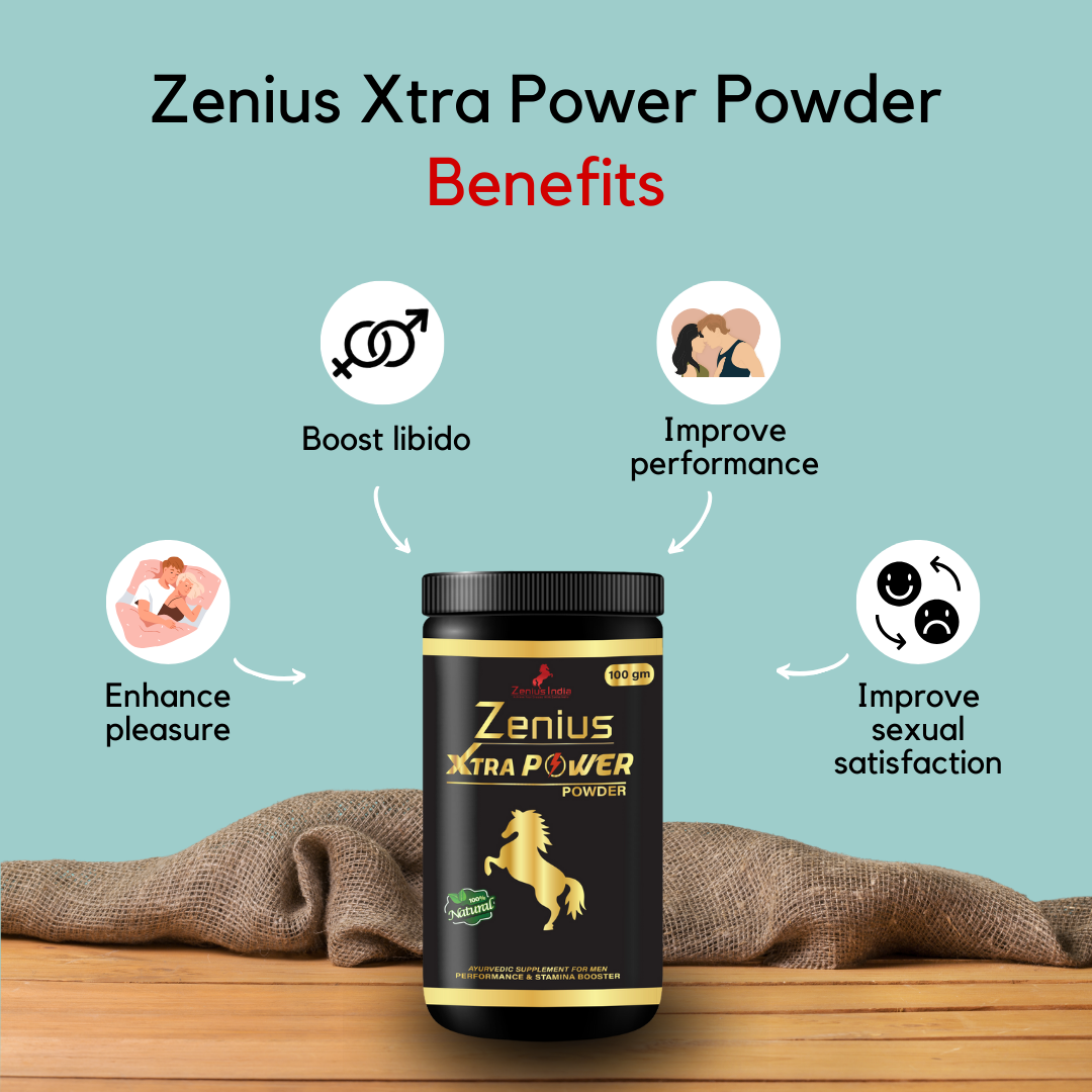 Zenius Xtra Power Powder for Sensual Health Supplements & Men power Booster- 100g - Zenius India