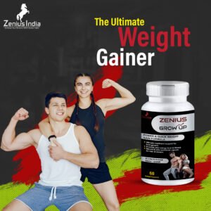 Zenius Grow Up Capsule for Weight Gain Medicine | Weight Gainer | Health Supplements (60 Capsules) - Image 4