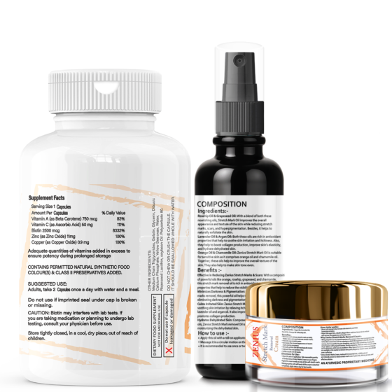 Zenius Stretch Mark Combo Kit for Stretch Mark Removal Medicine - Image 2