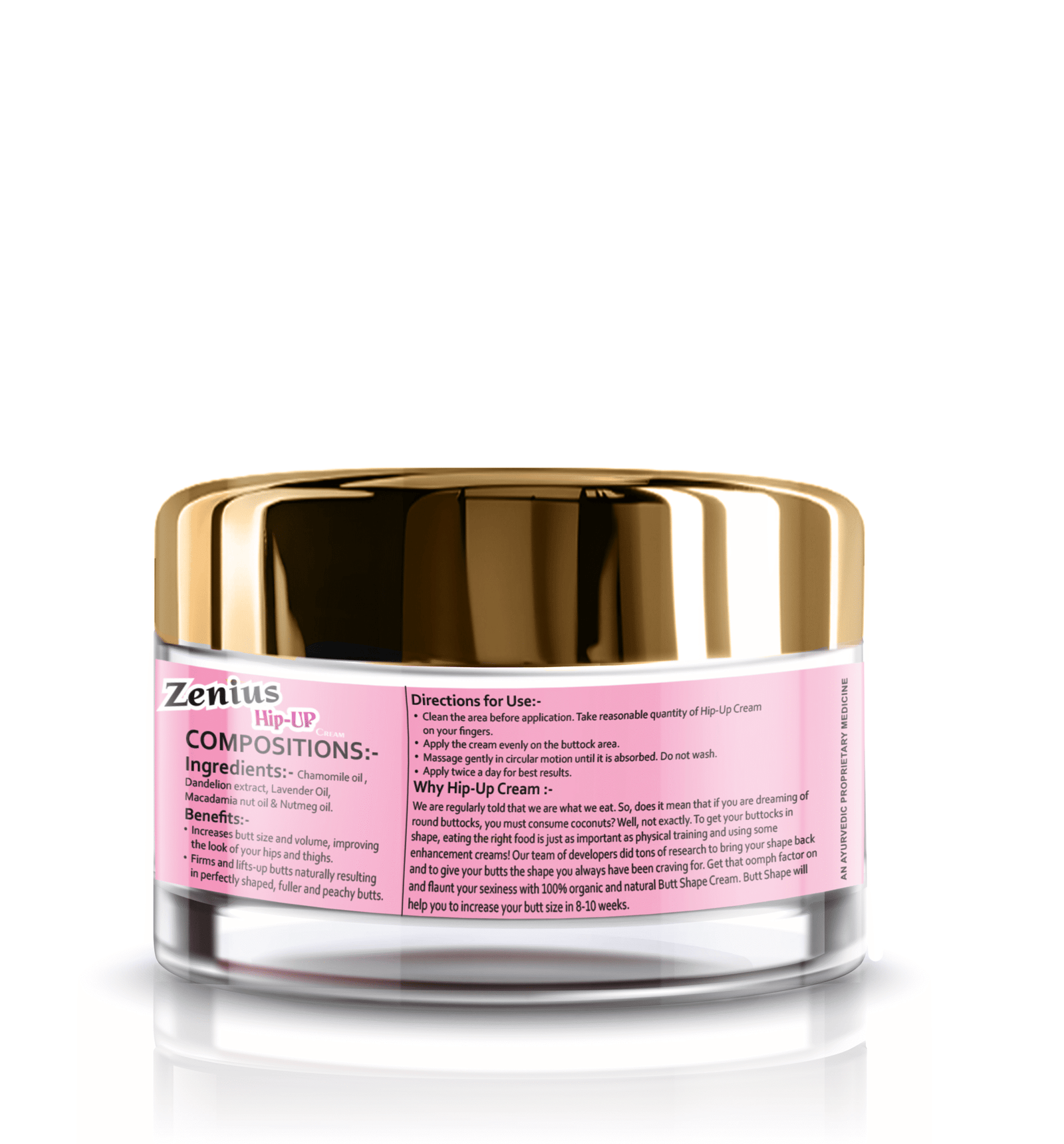 Zenius Hip up Cream | Butt Enlargement Cream - Buttocks