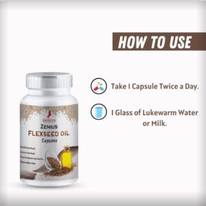 Zenius Flaxseed Oil Capsules | Flax Seeds for Hair Growth - Image 3