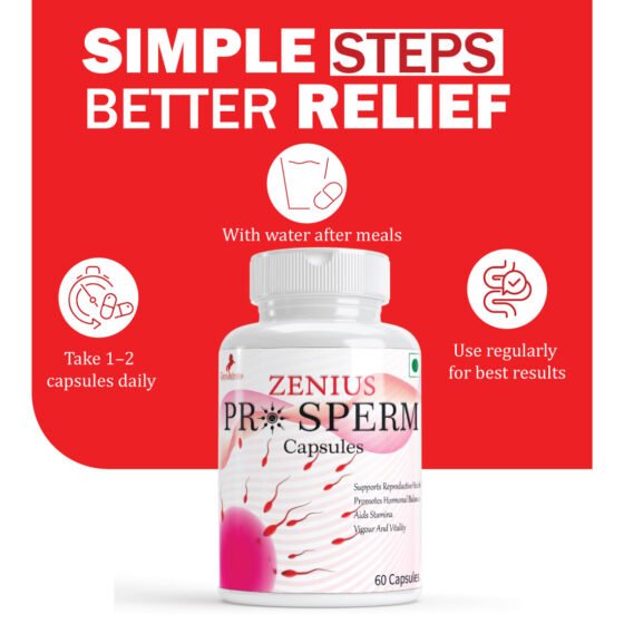 Zenius Pro Sperm Capsules for Sperm Count Increase Medicine - Image 4