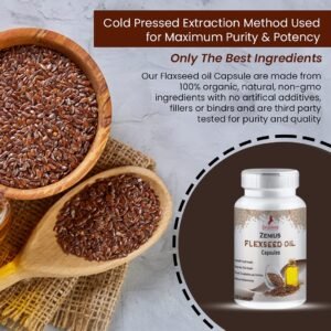 Zenius Flaxseed Oil Capsules | Flax Seeds for Hair Growth - Image 5