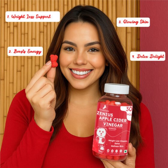 Zenius Apple Cider Vinegar Red Apple Gummies - Image 3