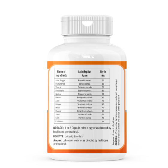 Zenius Uric Acid Care Capsule – Ayurvedic Joint Support Supplement - Image 2