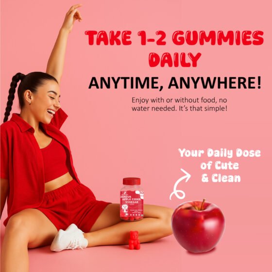 Zenius Apple Cider Vinegar Red Apple Gummies - Image 4