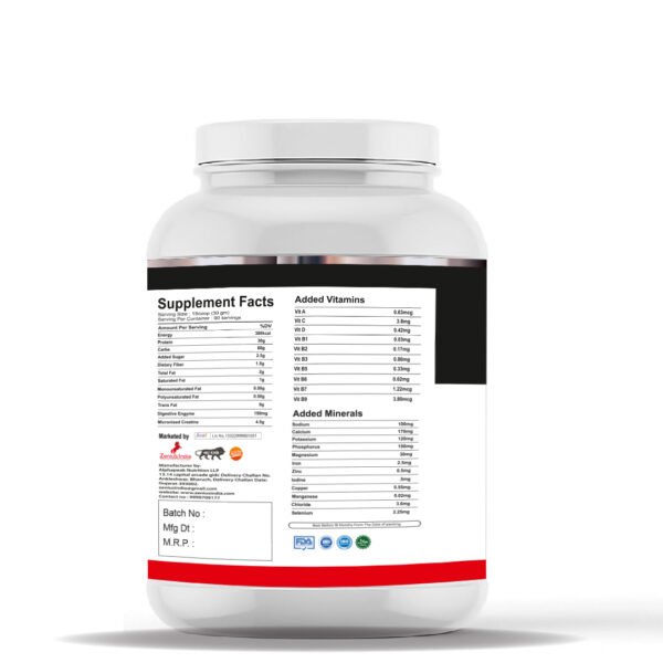 Zenius Mega Mass Gainer Rich Chocolate, 3KG - Image 2