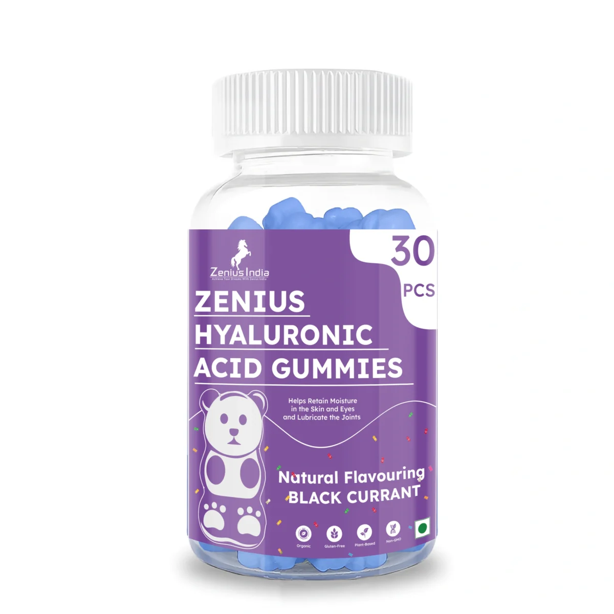 Zenius Hyaluronic Acid Black Currant Gummies
