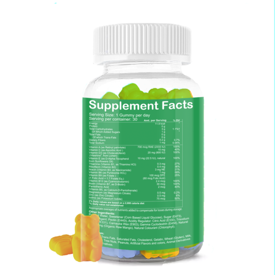 Zenius Multivitamin Raw Mango Gummies - Image 2