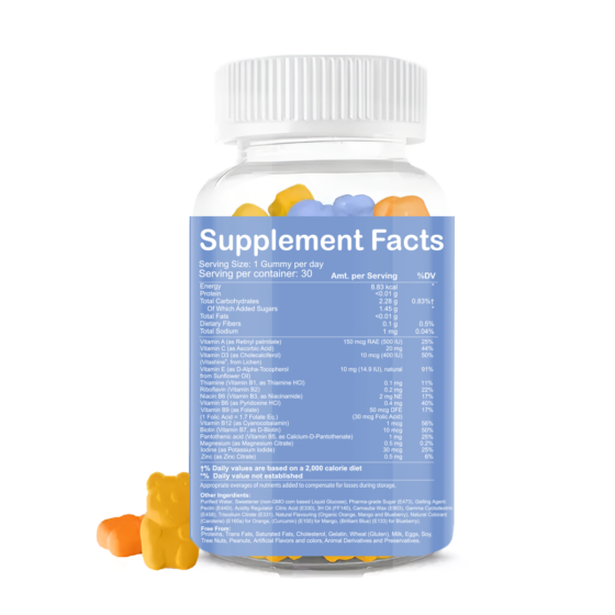 Zenius Kids Multivitamin Mixed - Mango, Blueberry, Orange Gummies - Image 2