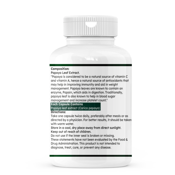 Zenius Pure Papaya Leaf Extract Capsule - Image 2