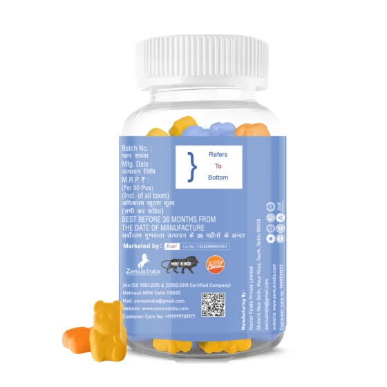 Zenius Kids Multivitamin Mixed - Mango, Blueberry, Orange Gummies - Image 3