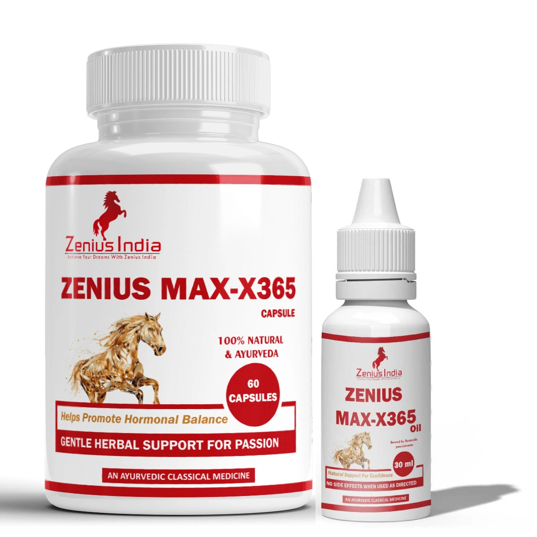 Zenius Max-X365 60 Capsule & 30Ml Oil Kit