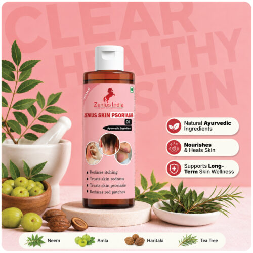 3 Zenius Skin Psoriasis & Eczema Relief Oil For Body & Scalp Helps With Dry Itchy Flaky Skin | Redness & Itching Relief | Steroid-Free | 100ml