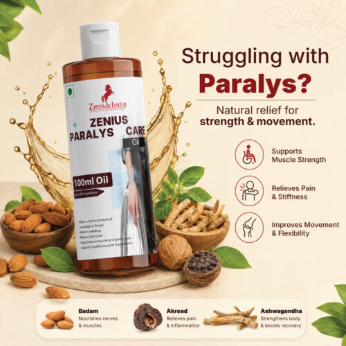 4 Zenius Paralysis Care Oil For Recovery Nerve Strength Lack of Sensation Numbness Pain Relief & Muscle Weakness Improves Blood Circulation & Mobility | 100ml