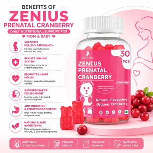 Benefits Image 1 Zenius Prenatal Cranberry Gummies