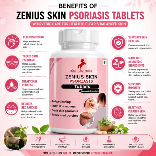 Benefits Image 1 Zenius Skin Psoriasis Care Tablet for Skin Allergies and Rashes