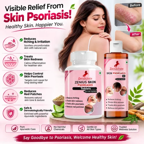 Benefits Image 1 Zenius Skin Psoriasis Kit with Tablets & Psoriasis Oil for Skin Allergy
