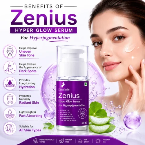 Benefits Image 1 Zenius Hyper Glow Serum – Best Serum for Pigmentation & Dark Spots | 10% Niacinamide