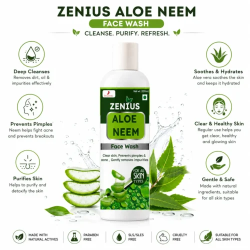 Benefits Image 1 Zenius Aloe Neem Facewash