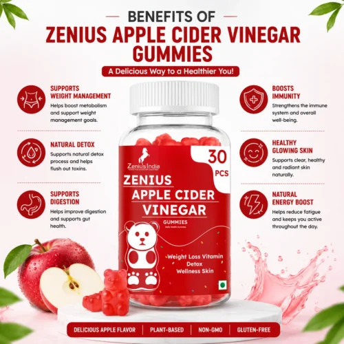 Benefits Image 1 Zenius Apple Cider Vinegar Red Apple Gummies with The Mother for Weight Loss