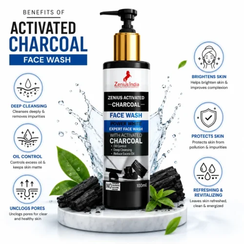 Benefits Image 1 ZENIUS ACTIVATED CHARCHAL FACE WASH