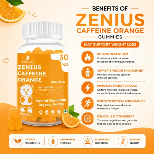 Benefits Image 1 Zenius Caffeine Orange Gummies