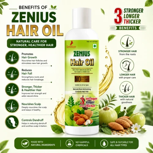 Benefits Image 1 Zenius Hair Oil for Hairfall & Scalp Care
