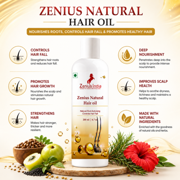 Benefits Image Zenius Natural hair oil