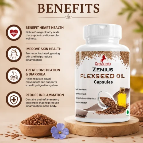 Benefits Images 1 Zenius flaxseed Oil Capsules