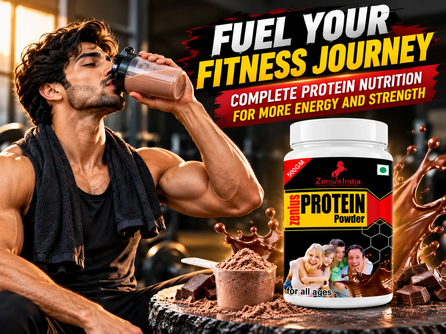 Zenius Protein Powder | Whey Protein & Protein Supplement for Daily Energy 2 Fuel Your Fitness Journey 2 Zenius India