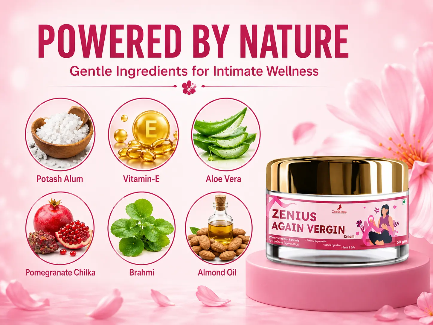 Zenius Again Vergin Cream for Women's Intimate Care 4 Ingredients Banner Mobile View 23 Zenius India